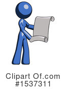 Blue Design Mascot Clipart #1537311 by Leo Blanchette