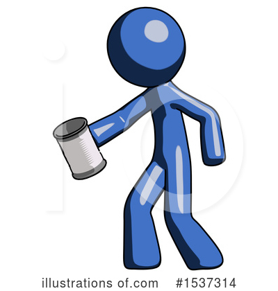 Royalty-Free (RF) Blue Design Mascot Clipart Illustration by Leo Blanchette - Stock Sample #1537314
