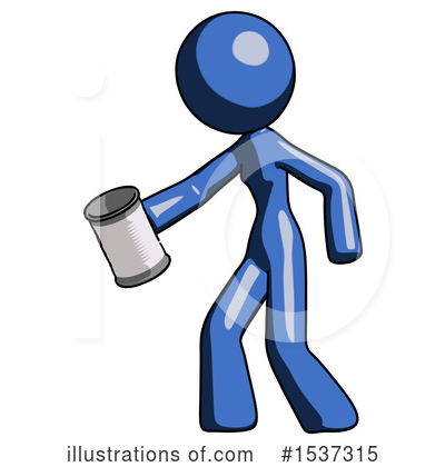 Royalty-Free (RF) Blue Design Mascot Clipart Illustration by Leo Blanchette - Stock Sample #1537315