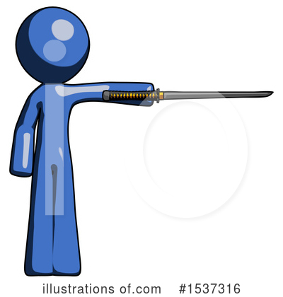 Royalty-Free (RF) Blue Design Mascot Clipart Illustration by Leo Blanchette - Stock Sample #1537316