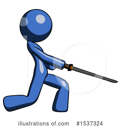 Royalty-Free (RF) Blue Design Mascot Clipart Illustration by Leo Blanchette - Stock Sample #1537324
