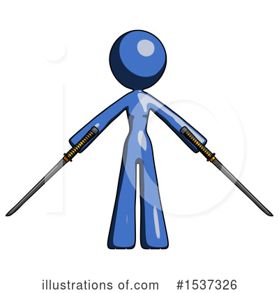 Royalty-Free (RF) Blue Design Mascot Clipart Illustration by Leo Blanchette - Stock Sample #1537326