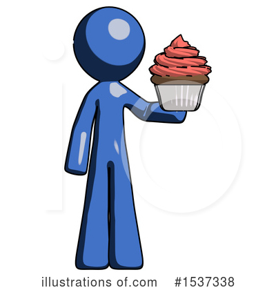 Royalty-Free (RF) Blue Design Mascot Clipart Illustration by Leo Blanchette - Stock Sample #1537338