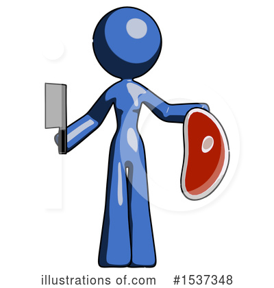 Royalty-Free (RF) Blue Design Mascot Clipart Illustration by Leo Blanchette - Stock Sample #1537348