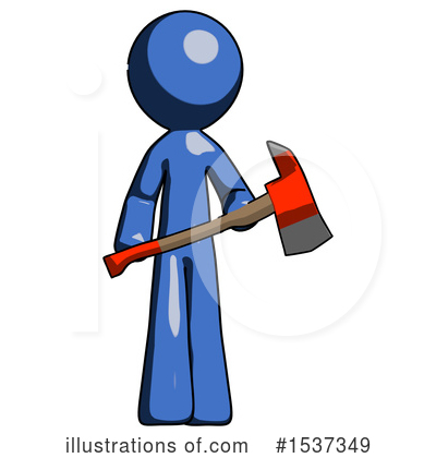 Royalty-Free (RF) Blue Design Mascot Clipart Illustration by Leo Blanchette - Stock Sample #1537349