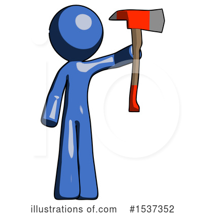 Royalty-Free (RF) Blue Design Mascot Clipart Illustration by Leo Blanchette - Stock Sample #1537352