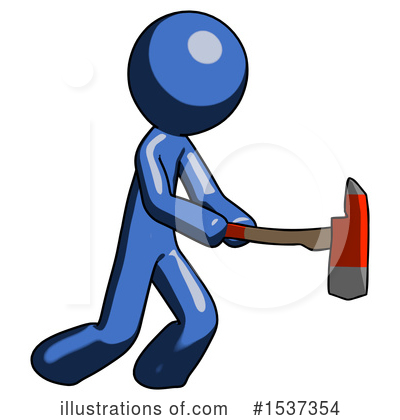 Royalty-Free (RF) Blue Design Mascot Clipart Illustration by Leo Blanchette - Stock Sample #1537354