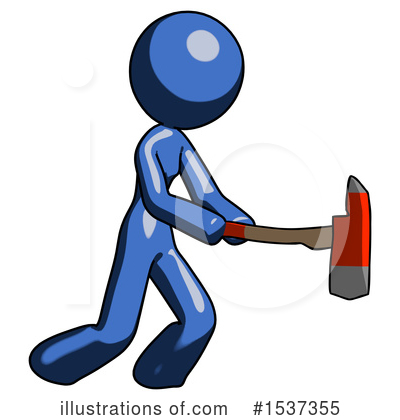 Royalty-Free (RF) Blue Design Mascot Clipart Illustration by Leo Blanchette - Stock Sample #1537355