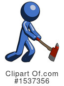 Blue Design Mascot Clipart #1537356 by Leo Blanchette