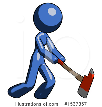 Royalty-Free (RF) Blue Design Mascot Clipart Illustration by Leo Blanchette - Stock Sample #1537357