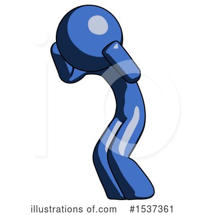 Royalty-Free (RF) Blue Design Mascot Clipart Illustration by Leo Blanchette - Stock Sample #1537361