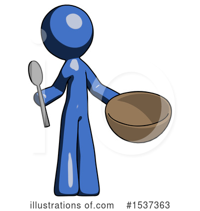 Royalty-Free (RF) Blue Design Mascot Clipart Illustration by Leo Blanchette - Stock Sample #1537363