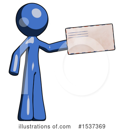 Royalty-Free (RF) Blue Design Mascot Clipart Illustration by Leo Blanchette - Stock Sample #1537369