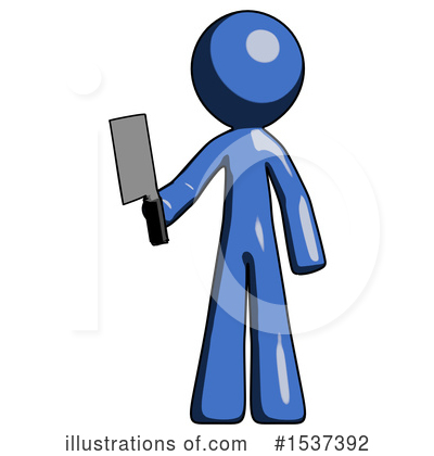 Royalty-Free (RF) Blue Design Mascot Clipart Illustration by Leo Blanchette - Stock Sample #1537392