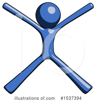 Royalty-Free (RF) Blue Design Mascot Clipart Illustration by Leo Blanchette - Stock Sample #1537394