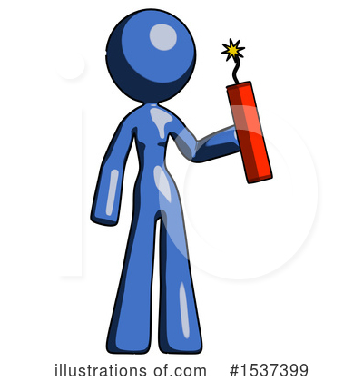 Royalty-Free (RF) Blue Design Mascot Clipart Illustration by Leo Blanchette - Stock Sample #1537399
