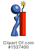 Blue Design Mascot Clipart #1537400 by Leo Blanchette