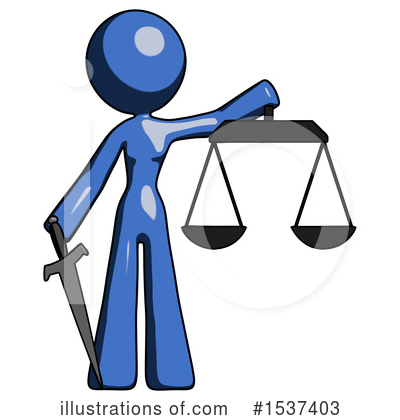 Royalty-Free (RF) Blue Design Mascot Clipart Illustration by Leo Blanchette - Stock Sample #1537403