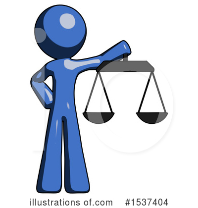 Royalty-Free (RF) Blue Design Mascot Clipart Illustration by Leo Blanchette - Stock Sample #1537404