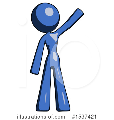 Royalty-Free (RF) Blue Design Mascot Clipart Illustration by Leo Blanchette - Stock Sample #1537421