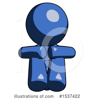 Royalty-Free (RF) Blue Design Mascot Clipart Illustration by Leo Blanchette - Stock Sample #1537422