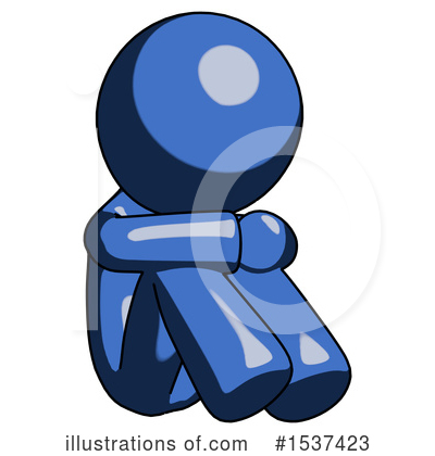 Royalty-Free (RF) Blue Design Mascot Clipart Illustration by Leo Blanchette - Stock Sample #1537423