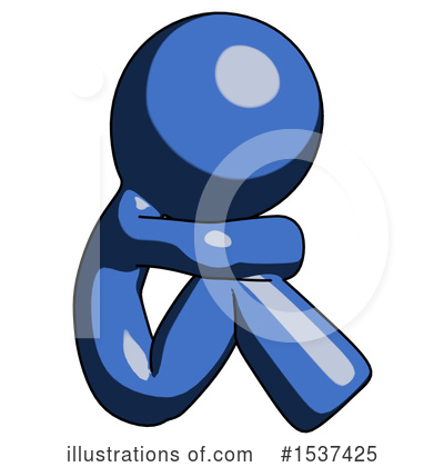 Royalty-Free (RF) Blue Design Mascot Clipart Illustration by Leo Blanchette - Stock Sample #1537425