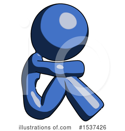 Royalty-Free (RF) Blue Design Mascot Clipart Illustration by Leo Blanchette - Stock Sample #1537426