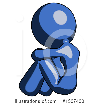 Royalty-Free (RF) Blue Design Mascot Clipart Illustration by Leo Blanchette - Stock Sample #1537430
