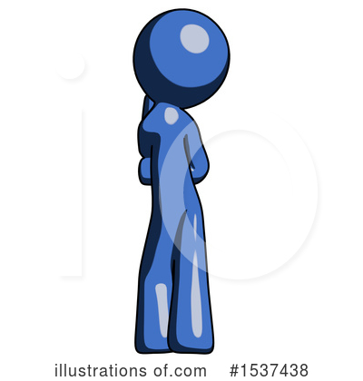 Royalty-Free (RF) Blue Design Mascot Clipart Illustration by Leo Blanchette - Stock Sample #1537438