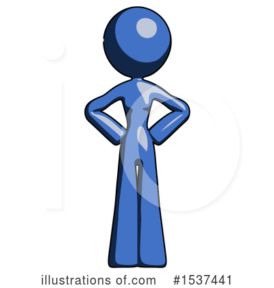 Royalty-Free (RF) Blue Design Mascot Clipart Illustration by Leo Blanchette - Stock Sample #1537441