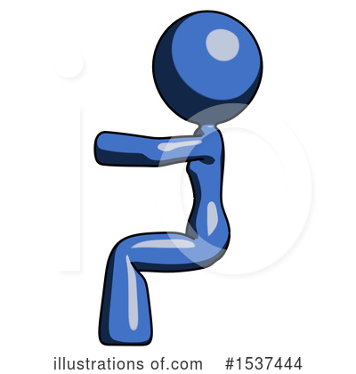 Royalty-Free (RF) Blue Design Mascot Clipart Illustration by Leo Blanchette - Stock Sample #1537444