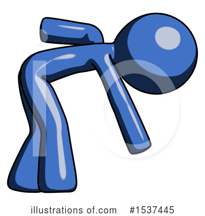 Royalty-Free (RF) Blue Design Mascot Clipart Illustration by Leo Blanchette - Stock Sample #1537445