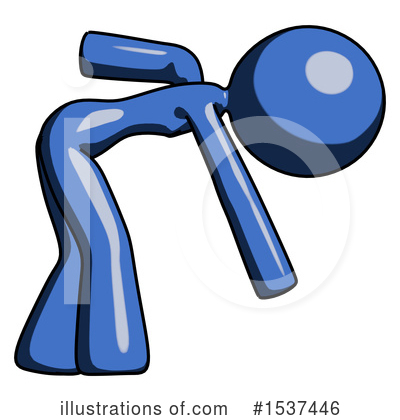 Royalty-Free (RF) Blue Design Mascot Clipart Illustration by Leo Blanchette - Stock Sample #1537446