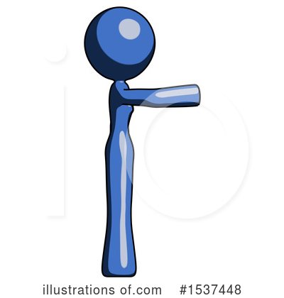 Royalty-Free (RF) Blue Design Mascot Clipart Illustration by Leo Blanchette - Stock Sample #1537448