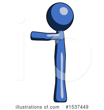 Royalty-Free (RF) Blue Design Mascot Clipart Illustration by Leo Blanchette - Stock Sample #1537449