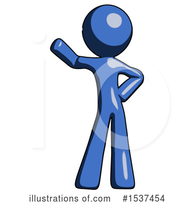 Royalty-Free (RF) Blue Design Mascot Clipart Illustration by Leo Blanchette - Stock Sample #1537454