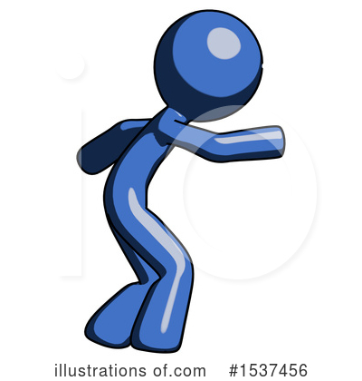 Royalty-Free (RF) Blue Design Mascot Clipart Illustration by Leo Blanchette - Stock Sample #1537456
