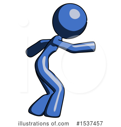 Royalty-Free (RF) Blue Design Mascot Clipart Illustration by Leo Blanchette - Stock Sample #1537457