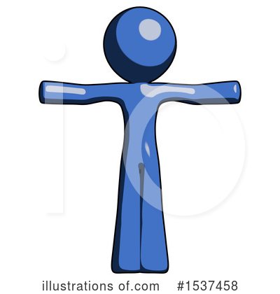 Royalty-Free (RF) Blue Design Mascot Clipart Illustration by Leo Blanchette - Stock Sample #1537458