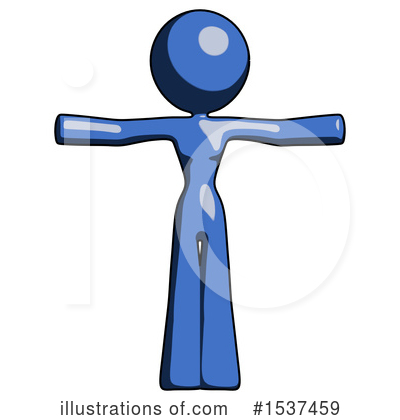 Royalty-Free (RF) Blue Design Mascot Clipart Illustration by Leo Blanchette - Stock Sample #1537459
