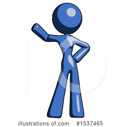 Royalty-Free (RF) Blue Design Mascot Clipart Illustration by Leo Blanchette - Stock Sample #1537465