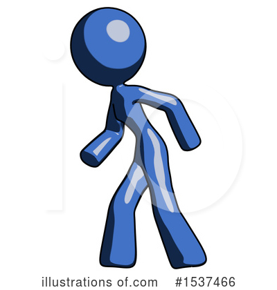 Royalty-Free (RF) Blue Design Mascot Clipart Illustration by Leo Blanchette - Stock Sample #1537466