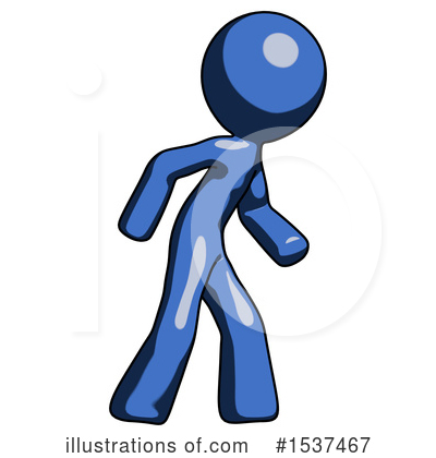 Royalty-Free (RF) Blue Design Mascot Clipart Illustration by Leo Blanchette - Stock Sample #1537467