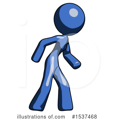 Royalty-Free (RF) Blue Design Mascot Clipart Illustration by Leo Blanchette - Stock Sample #1537468