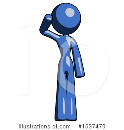 Royalty-Free (RF) Blue Design Mascot Clipart Illustration by Leo Blanchette - Stock Sample #1537470