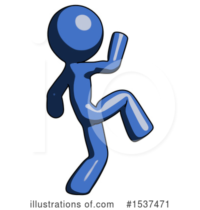 Royalty-Free (RF) Blue Design Mascot Clipart Illustration by Leo Blanchette - Stock Sample #1537471