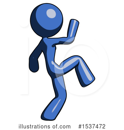 Royalty-Free (RF) Blue Design Mascot Clipart Illustration by Leo Blanchette - Stock Sample #1537472