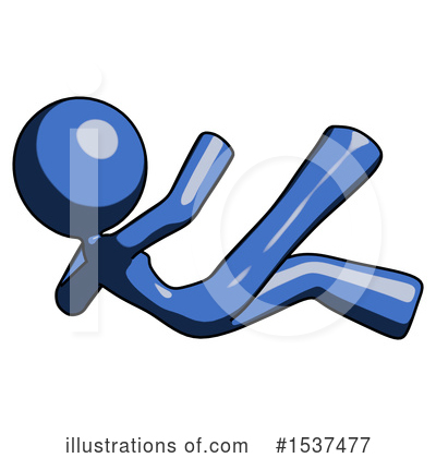 Royalty-Free (RF) Blue Design Mascot Clipart Illustration by Leo Blanchette - Stock Sample #1537477