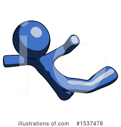 Royalty-Free (RF) Blue Design Mascot Clipart Illustration by Leo Blanchette - Stock Sample #1537478